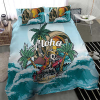 Aloha Hawaii Skeleton Bedding Set Tropical Summer Vibe