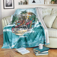 Aloha Hawaii Skeleton Blanket Tropical Summer Vibe LT01 Blue - Polynesian Pride