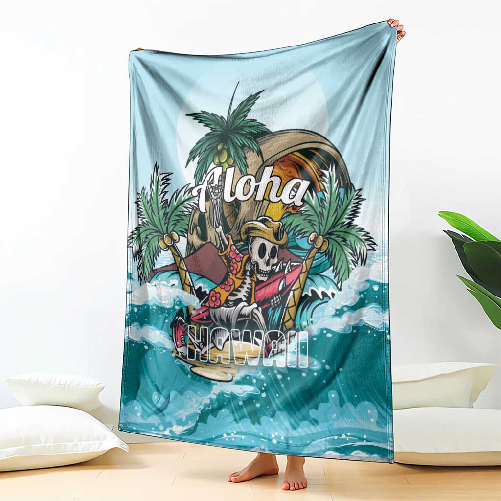 Aloha Hawaii Skeleton Blanket Tropical Summer Vibe LT01 - Polynesian Pride