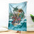 Aloha Hawaii Skeleton Blanket Tropical Summer Vibe