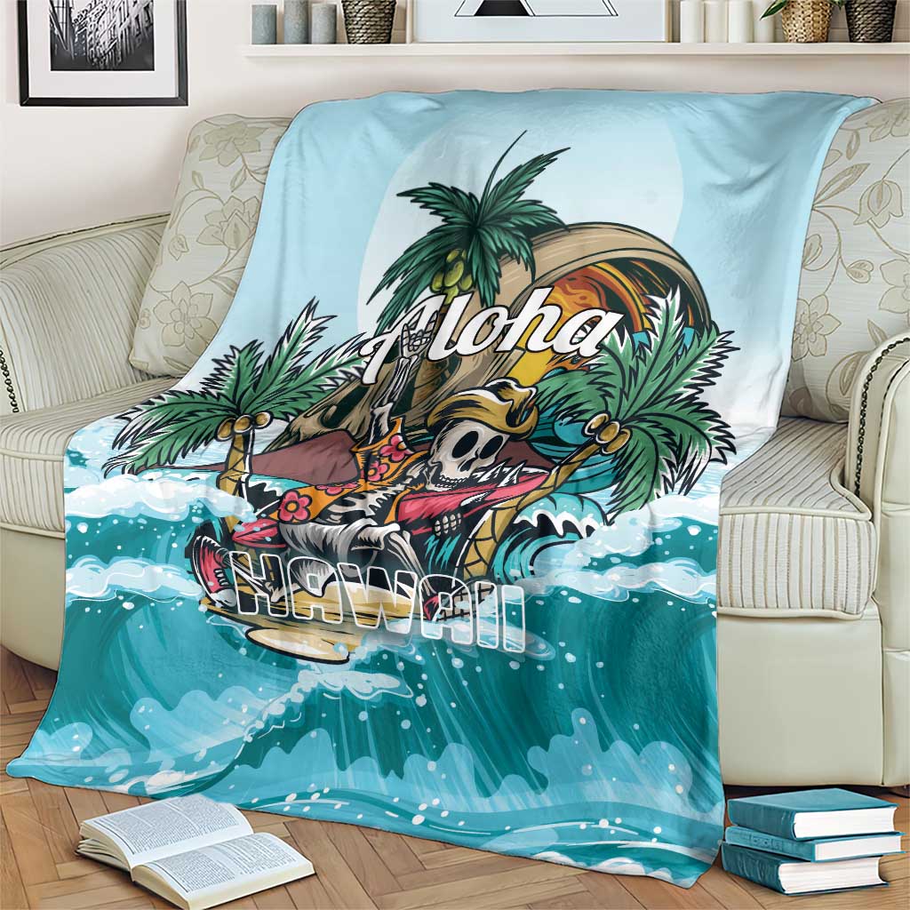 Aloha Hawaii Skeleton Blanket Tropical Summer Vibe LT01 - Polynesian Pride