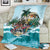 Aloha Hawaii Skeleton Blanket Tropical Summer Vibe