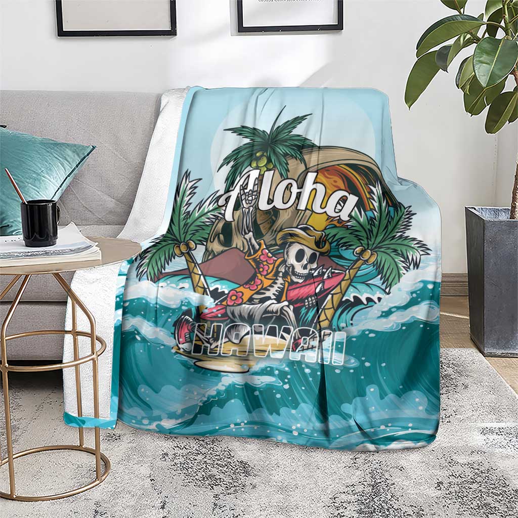 Aloha Hawaii Skeleton Blanket Tropical Summer Vibe LT01 - Polynesian Pride
