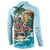 Personalized Aloha Hawaii Skeleton Button Sweatshirt Tropical Summer Vibe