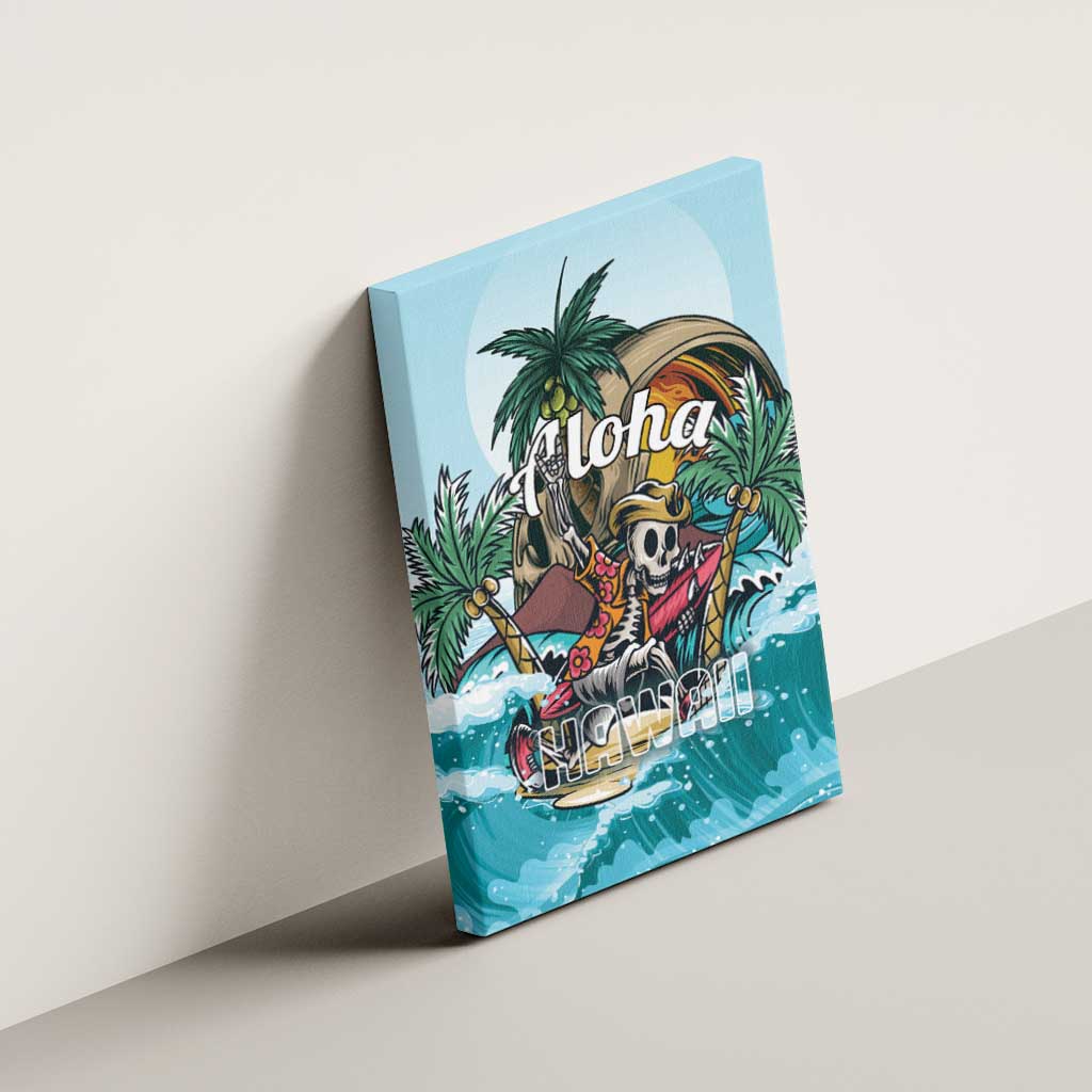Aloha Hawaii Skeleton Canvas Wall Art Tropical Summer Vibe LT01 - Polynesian Pride