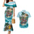 Personalized Aloha Hawaii Skeleton Couples Matching Mermaid Dress and Hawaiian Shirt Tropical Summer Vibe