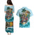 Personalized Aloha Hawaii Skeleton Couples Matching Puletasi and Hawaiian Shirt Tropical Summer Vibe