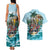 Personalized Aloha Hawaii Skeleton Couples Matching Tank Maxi Dress and Hawaiian Shirt Tropical Summer Vibe