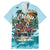 Personalized Aloha Hawaii Skeleton Family Matching Mermaid Dress and Hawaiian Shirt Tropical Summer Vibe