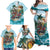 Personalized Aloha Hawaii Skeleton Family Matching Off Shoulder Maxi Dress and Hawaiian Shirt Tropical Summer Vibe