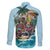 Personalized Aloha Hawaii Skeleton Family Matching Off Shoulder Maxi Dress and Hawaiian Shirt Tropical Summer Vibe