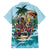 Personalized Aloha Hawaii Skeleton Family Matching Puletasi and Hawaiian Shirt Tropical Summer Vibe