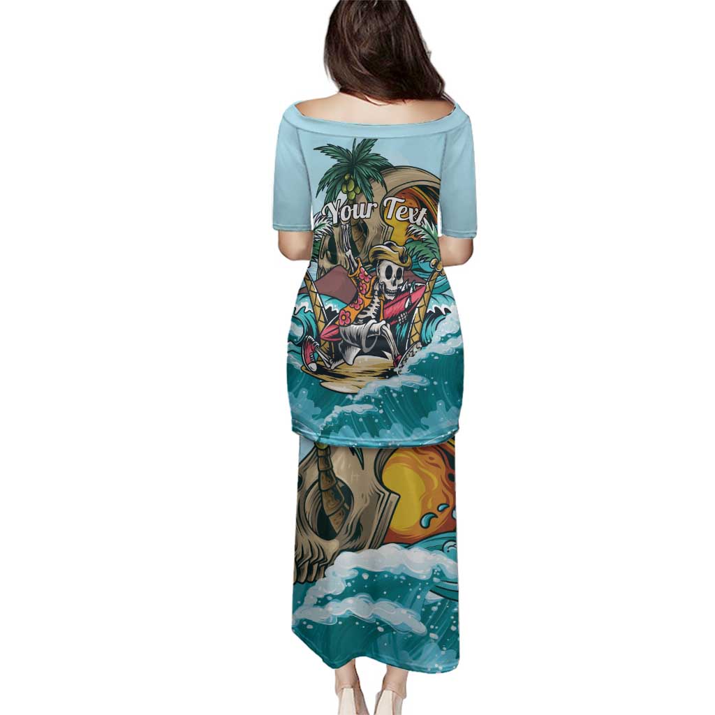 Personalized Aloha Hawaii Skeleton Family Matching Puletasi and Hawaiian Shirt Tropical Summer Vibe LT01 - Polynesian Pride