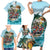 Personalized Aloha Hawaii Skeleton Family Matching Short Sleeve Bodycon Dress and Hawaiian Shirt Tropical Summer Vibe