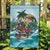 Aloha Hawaii Skeleton Garden Flag Tropical Summer Vibe