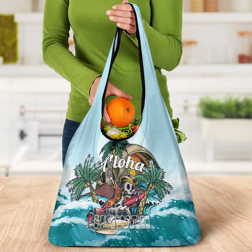 Aloha Hawaii Skeleton Grocery Bag Tropical Summer Vibe LT01 - Polynesian Pride