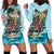 Personalized Aloha Hawaii Skeleton Hoodie Dress Tropical Summer Vibe