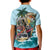 Personalized Aloha Hawaii Skeleton Kid Polo Shirt Tropical Summer Vibe