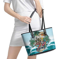 Aloha Hawaii Skeleton Leather Tote Bag Tropical Summer Vibe LT01 - Polynesian Pride