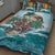 Aloha Hawaii Skeleton Quilt Bed Set Tropical Summer Vibe