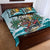 Aloha Hawaii Skeleton Quilt Bed Set Tropical Summer Vibe