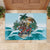 Aloha Hawaii Skeleton Rubber Doormat Tropical Summer Vibe