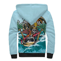 Personalized Aloha Hawaii Skeleton Sherpa Hoodie Tropical Summer Vibe LT01 - Polynesian Pride