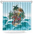 Aloha Hawaii Skeleton Shower Curtain Tropical Summer Vibe