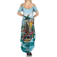 Personalized Aloha Hawaii Skeleton Summer Maxi Dress Tropical Summer Vibe LT01 - Polynesian Pride