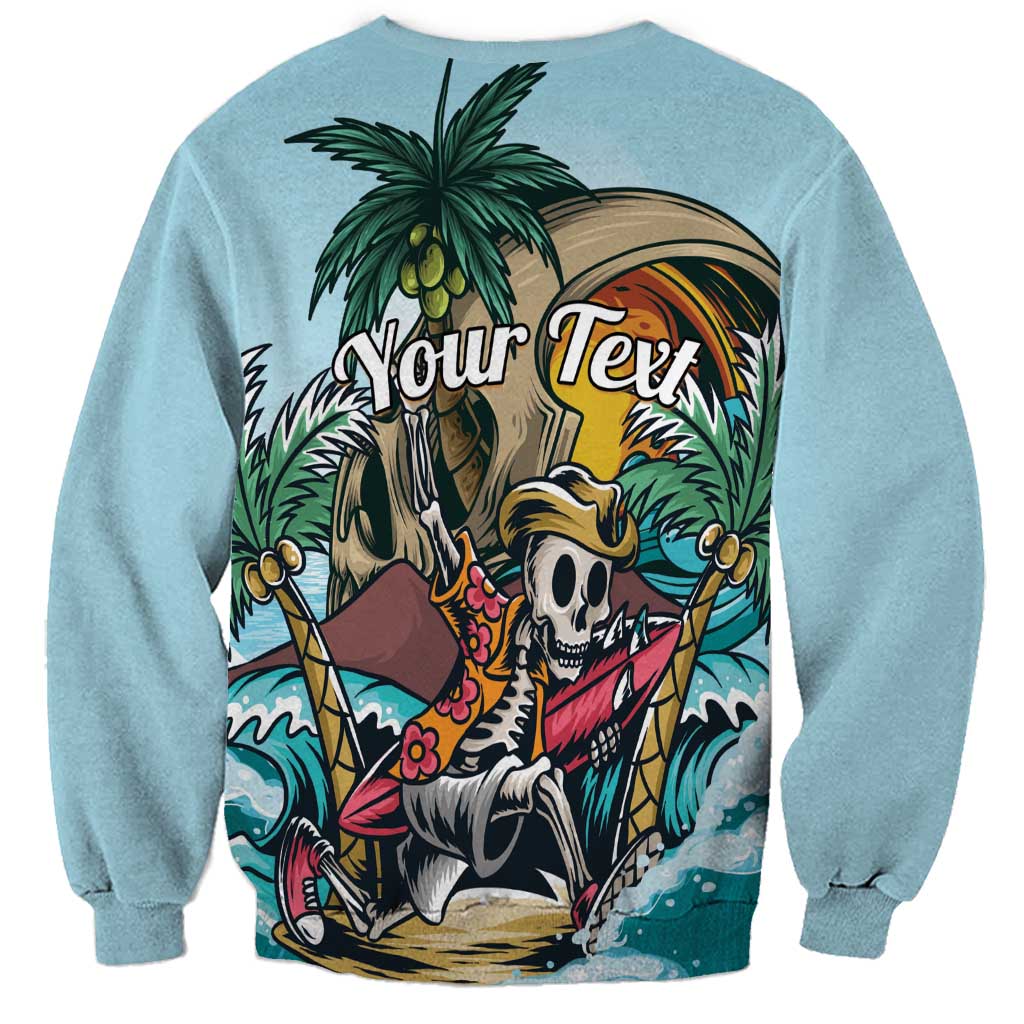 Personalized Aloha Hawaii Skeleton Sweatshirt Tropical Summer Vibe LT01 - Polynesian Pride
