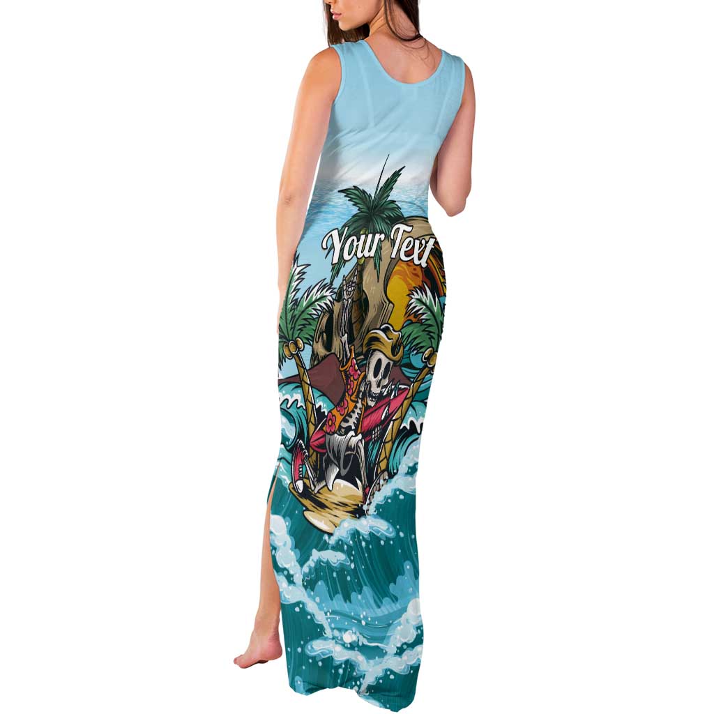 Personalized Aloha Hawaii Skeleton Tank Maxi Dress Tropical Summer Vibe LT01 - Polynesian Pride