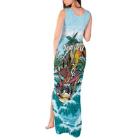 Personalized Aloha Hawaii Skeleton Tank Maxi Dress Tropical Summer Vibe LT01 - Polynesian Pride