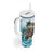 Personalized Aloha Hawaii Skeleton Tumbler With Handle Tropical Summer Vibe