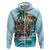 Personalized Aloha Hawaii Skeleton Zip Hoodie Tropical Summer Vibe