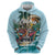 Personalized Aloha Hawaii Skeleton Zip Hoodie Tropical Summer Vibe