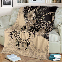 Cook Islands Turtle Blanket Stars and Hibiscus - Beige LT01 - Polynesian Pride