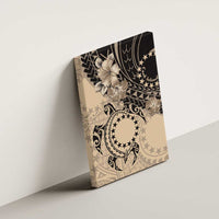Cook Islands Turtle Canvas Wall Art Stars and Hibiscus - Beige LT01 - Polynesian Pride