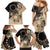 Cook Islands Turtle Family Matching Mermaid Dress and Hawaiian Shirt Stars and Hibiscus - Beige