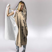 Cook Islands Turtle Hooded Blanket Stars and Hibiscus - Beige LT01 - Polynesian Pride