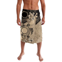 Cook Islands Turtle Lavalava Stars and Hibiscus - Beige LT01 Beige - Polynesian Pride