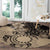 Cook Islands Turtle Round Carpet Stars and Hibiscus - Beige