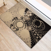 Cook Islands Turtle Rubber Doormat Stars and Hibiscus - Beige LT01 - Polynesian Pride