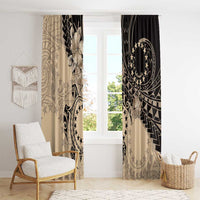 Cook Islands Turtle Window Curtain Stars and Hibiscus - Beige LT01 - Polynesian Pride