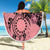 Cook Islands Turtle Beach Blanket Stars and Hibiscus - Pink