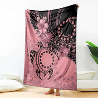 Cook Islands Turtle Blanket Stars and Hibiscus - Pink LT01 - Polynesian Pride