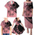 Cook Islands Turtle Family Matching Puletasi and Hawaiian Shirt Stars and Hibiscus - Pink