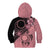 Cook Islands Turtle Kid Hoodie Stars and Hibiscus - Pink