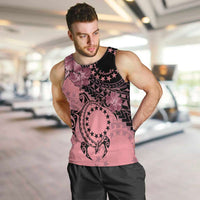 Cook Islands Turtle Men Tank Top Stars and Hibiscus - Pink LT01 Pink - Polynesian Pride