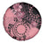 Cook Islands Turtle Spare Tire Cover Stars and Hibiscus - Pink