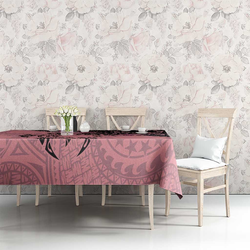 Cook Islands Turtle Tablecloth Stars and Hibiscus - Pink LT01 - Polynesian Pride